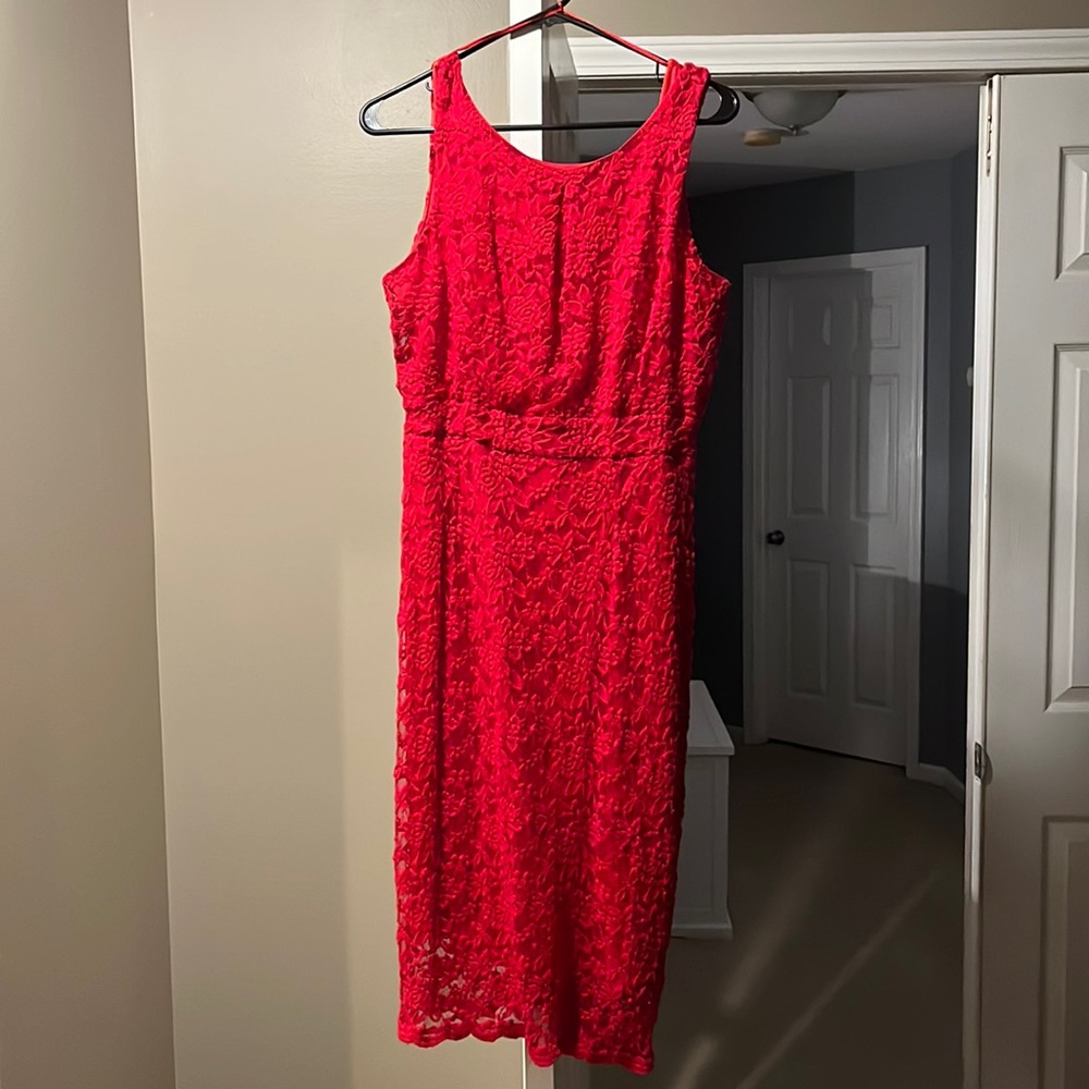 Red lace dress size large